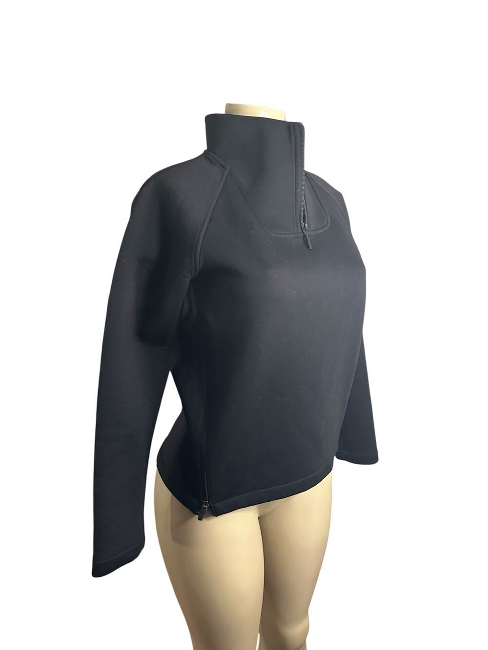 Women S TNF The North Face Black Quarter Zip Pullover Jacket Double Side Zip